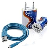  Seluxion – Cargador casa + mechero USB + Cable de Data cv15 para LG: E900 Optimus 7/E960 Google Nexus 4/E975 Optimus G/GD550 P