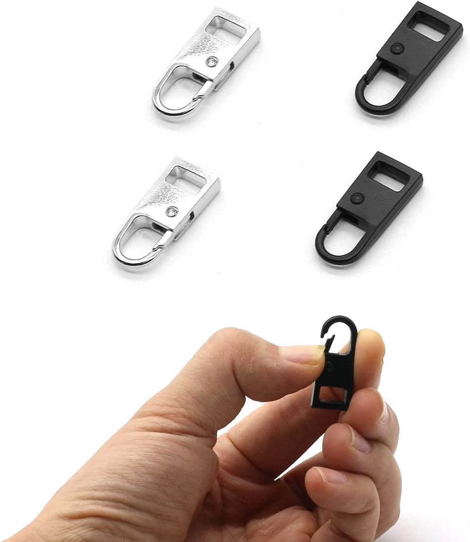 Zipper Pull Tab Replacement Metal Zipper Handle Mend Fixer for Suitcases Luggage Jacket Backpacks Coat Boots