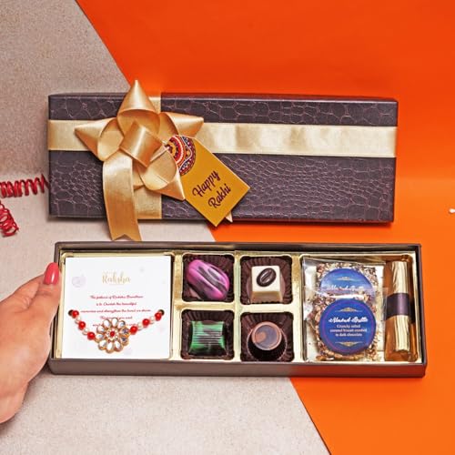 Image of Velvet Fine Chocolates Siblinghood Box| Handmade Chocolates for Rakshabandhan Special | 9 Assorted Chocolates | Perfect for Siblings | Pack of 1
