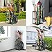 YueTong Garden Tool Organizer Heavy Duty,Yard Tool Tower Rack,Garage Storage Organization for Long Handle Tools,Rake,Brooms,Extra Hooks for Small Shovel,Shear.All Metal,Free Standing.