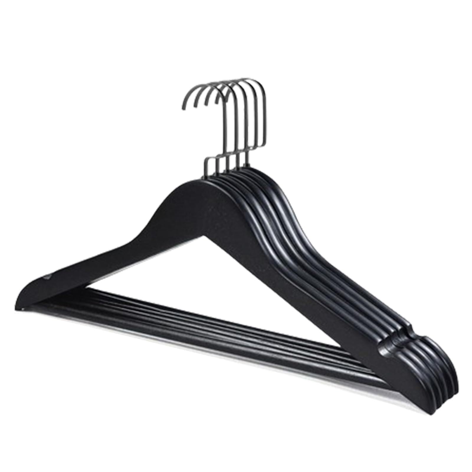 Paquete de 5 perchas de madera natural para armario, perchas de madera para camisas, trajes de novia, resistentes, rústicos