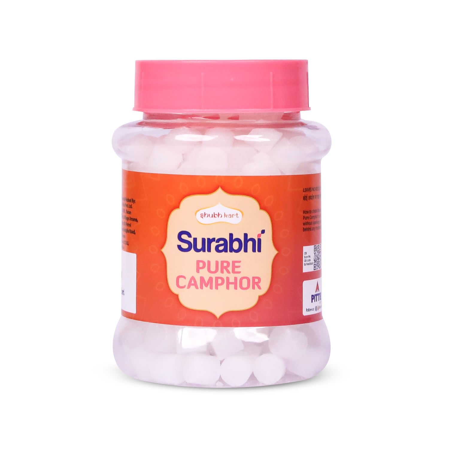 Shubhkart Surabhi Pure Camphor Container (100g x 1 Jar) 100% Pure Kapoor Kappuram Pleasant Fragrance for Pooja, Havan, Meditation, Spiritual, Air Freshener | Camphor Tablets 100gm-image-23
