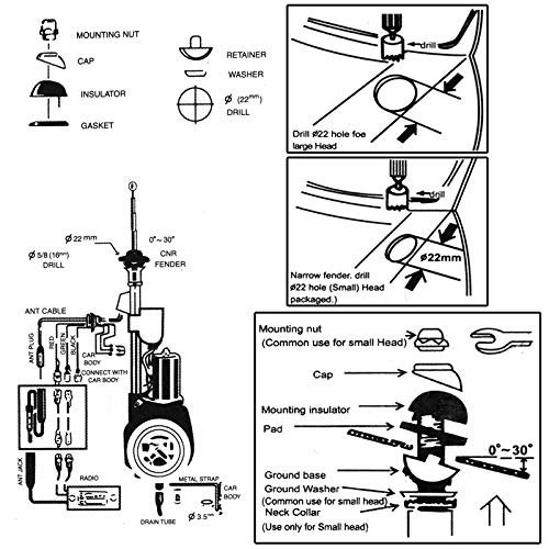 Buy CAR Radio AM FM Power Antenna MAST Motorized Automatic 12V