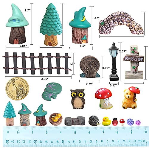 Bezalel Miniature Fairy Garden Supplies Kit – Mini Fairy Garden Miniatures Decor For Garden Micro Landscape Yard Bonsai, Terrariums, Plant Pots – Miniature Fairy Garden Accessories For Adults… #TOP6