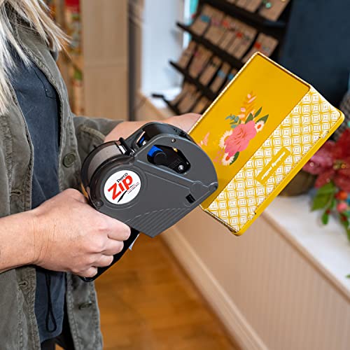 Perco Zip 1 Line Price Gun Kit With Labels - Includes 5,000 Blank White Labels, 2 Ink Rollers (1 Ink Roll And Labels Pre-Loaded) #TOP3