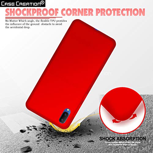 Image of Case Creation Luxurious OG Series for Vivo V11 Pro Case Cover,Anti-Dirty Slim Case Frosted Matte Cute Candy TPU Raised Bezel (Splash of Color) Back Cover for Vivo V11 Pro -Wine Red