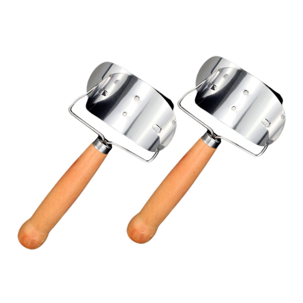 MAGICLULU 10pièces Outils Acier Inoxydable Pour Découper Des Peaux De Raviolis Avec Poignée Bois Coupeur De Pâte à Raviolis Et Outil De Cuisine Multifonctionnel
