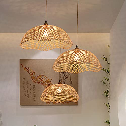 Lampe Suspendue en Bambou réglable e27 pour éclairage tamisé zen - 6