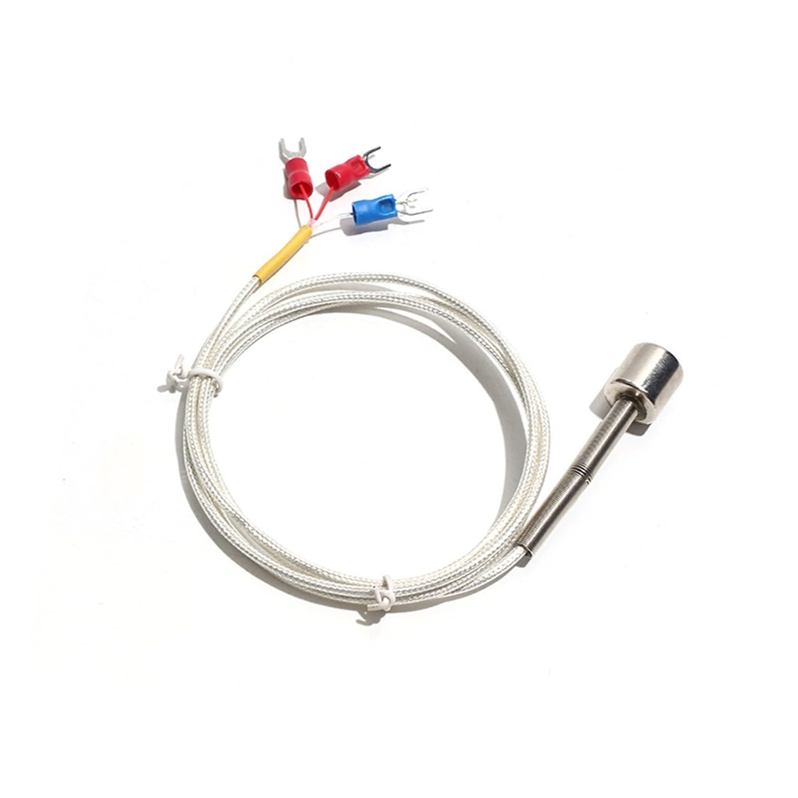 Termopar tipo K, Sonda de adsorción magnética alta resistencia tipo PT100 Sensor térmica industrial -60-80 ℃/-60-180 ℃/-60-350 ℃ 1M-5M(-60-180c,Cable length 5M)