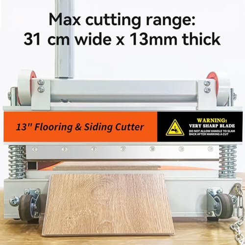 Laminierte Bodenschneidmaschine mit Ersatzklingen, Zozen 33CM Ethylen-Bodenschneidmaschine mit Rädern, Vinylplatten-Schneidmaschine - Schnitt in Winkel und Länge in nur einem Schritt, Bodenwerkzeuge