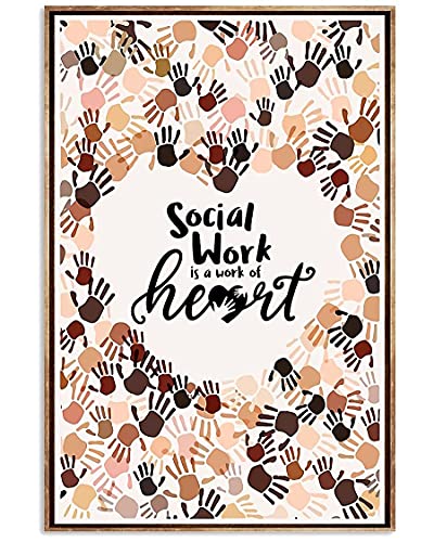 Social Worker, Social Work Is A Work Of Heart Metal Funny Tin Sign Bar Coffee Home Kitchen Room Art Wall Plaque Decor Gift Outdoor Indoor Retro Vintage Mural 8X12 Inch #TOP25