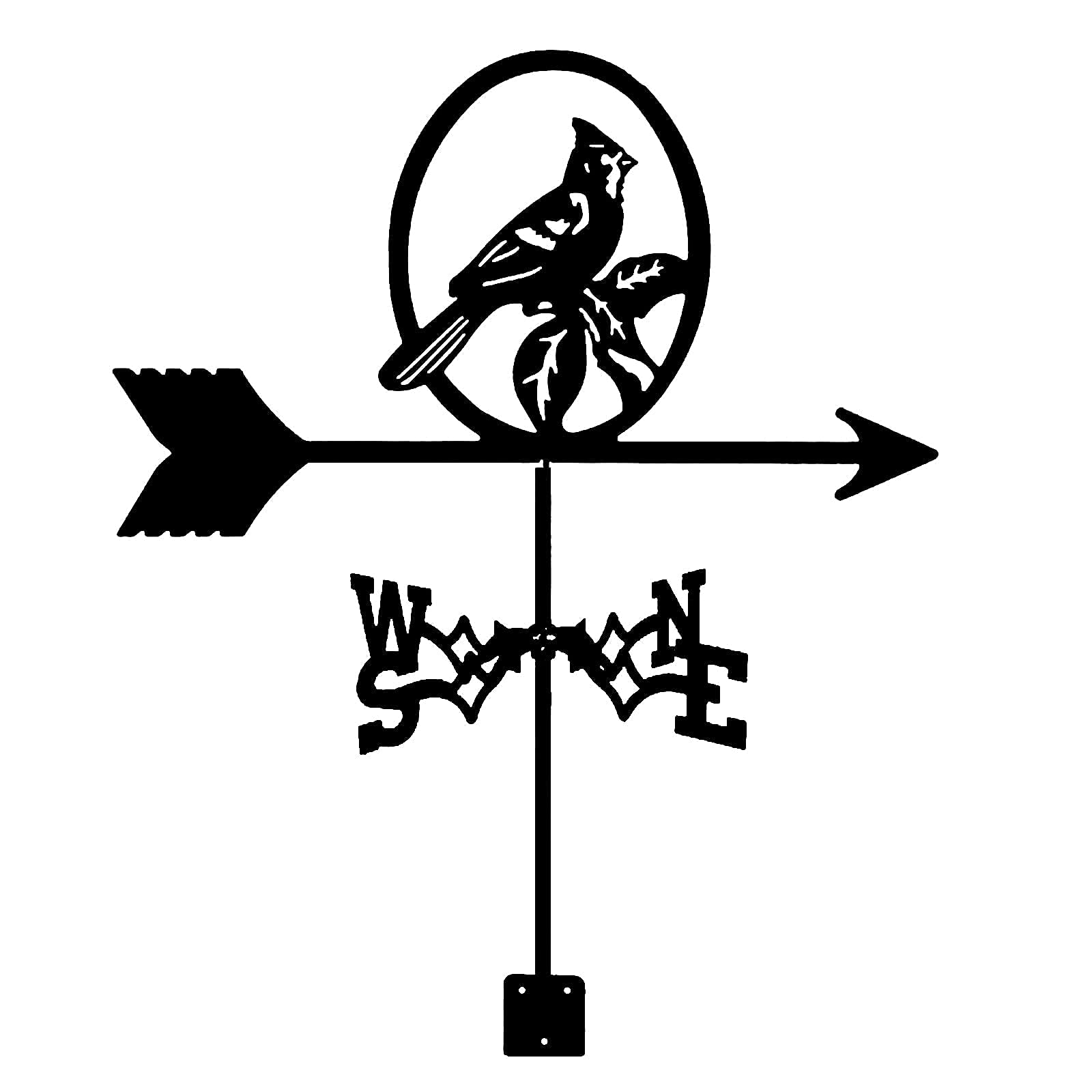 TAXXII Weathervane Stainless Steel Weather Vane Wind Direction Indicator Retro Farm Scene Garden Stake Measuring Tool