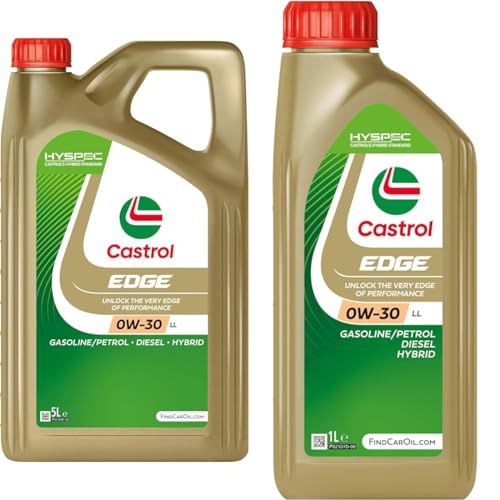 Bundle | Castrol EDGE 0W-30 LL Longlife Motoröl, 5L + 1L Bundle | Castrol EDGE 0W-30 LL Longlife Motoröl, 5L + 1L