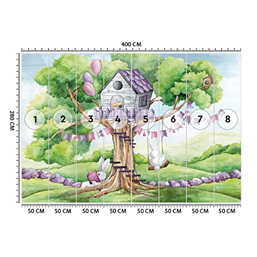 Feeby Carta da Parati Casa sull'albero 400x280 cm