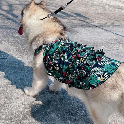 UOSIA Vestidos para cães meninas primavera verão roupas para cachorros férias vestidos para cães méd