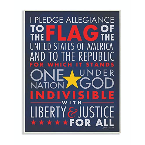 Chambre d'enfant sublimée avec la plaque murale Pledge of Allegiance Stupell