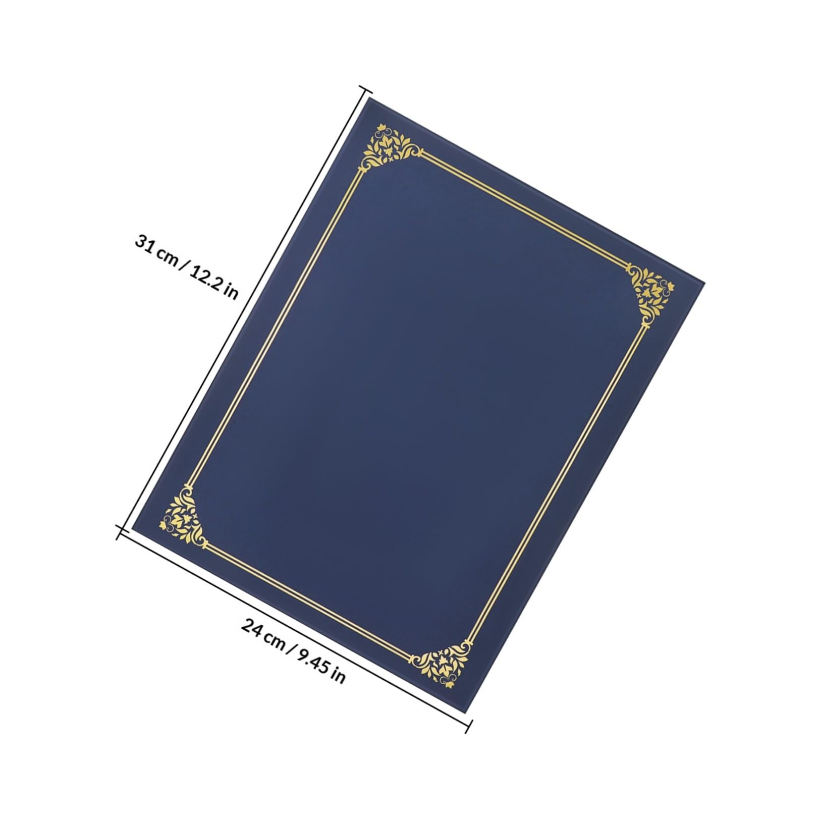 30 Pezzi Porta Certificati Formato Foglio Bordo Oro, Confezione 30