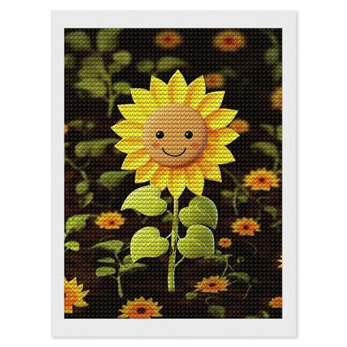 Art diamant tournesol mignon idée cadeau créatif fait main adulte