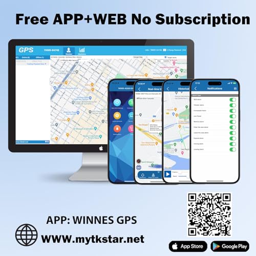 TKMARS 4G GPS Ortungsgerät für Auto ohne ABO, mit 20000-mAh Akku, Langer Standby-Zeit, magnetischem, wasserdichtem GPS-Tracker, kostenloser App, Vibrationsalarm, Geofencing, Routenverlauf