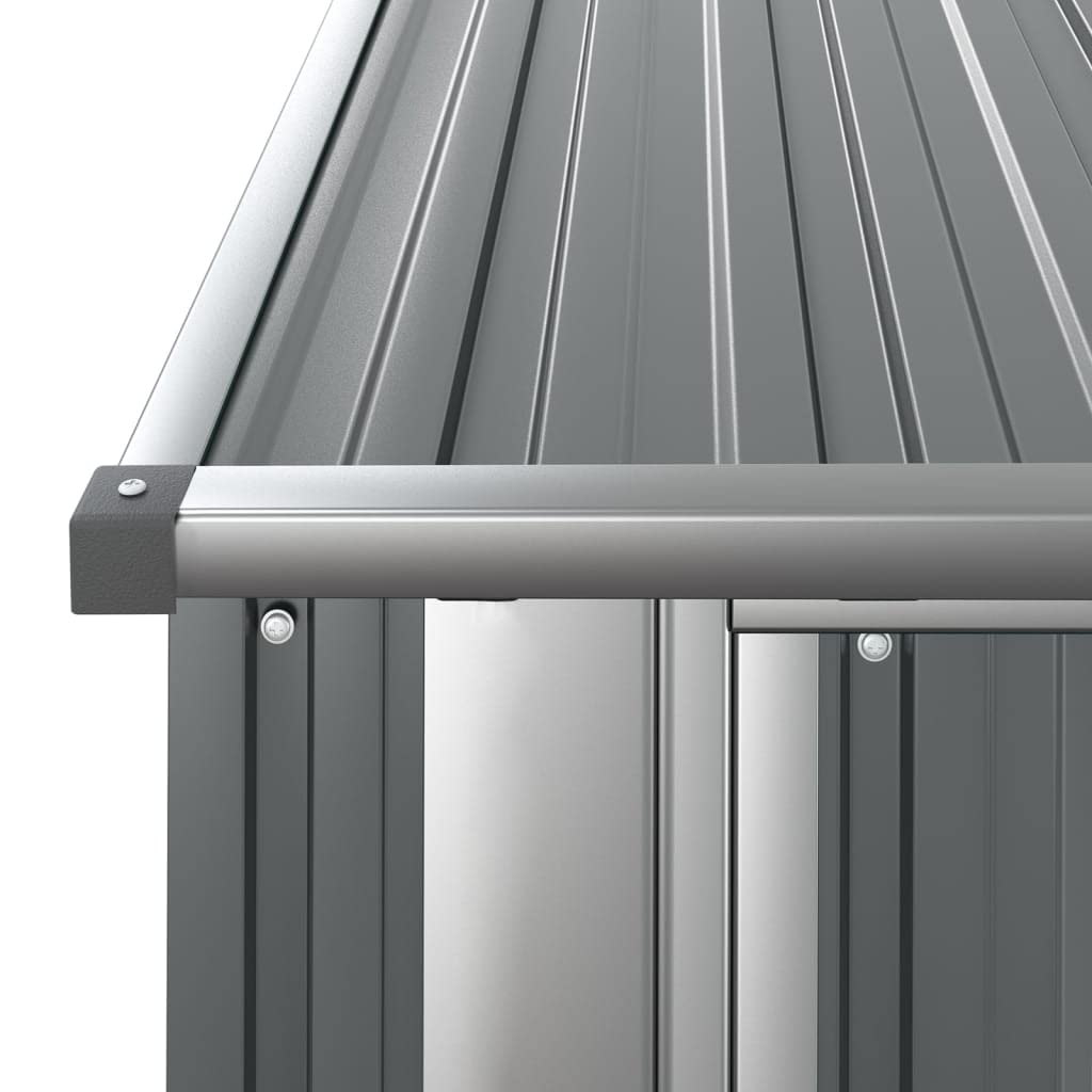 vidaXL Capanno per Biciclette Grigio 180,5x97x209,5 cm Acciaio Zincato
