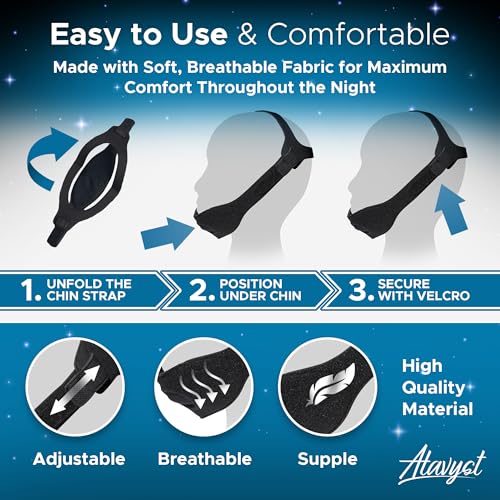 anti snoring chin strap for men and women cpap users - airflow jaw strap - effective snore solution for excessive snoring