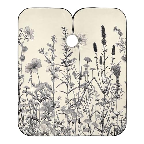 Capa impermeable profesional para corte de cabello Wild Bushes con cierre de broche ajustable para peluquería miniatura 2