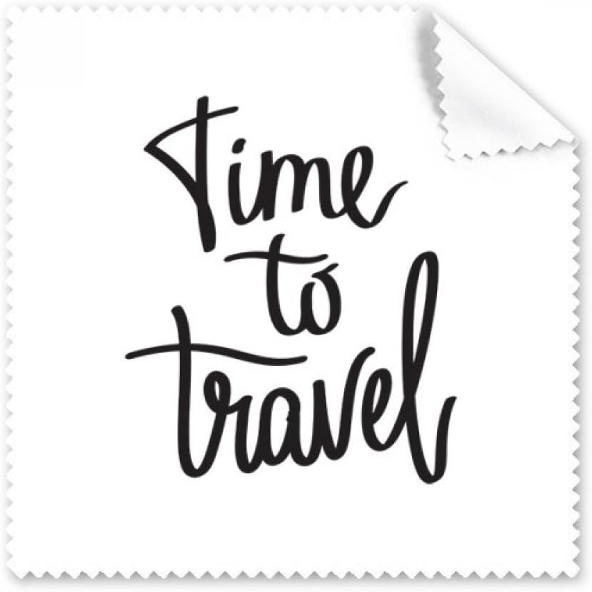 Time to Travel Quote Art Deco Gift Fashion Cleaning Cloth Phone Screen Glasses Cleaner 5pcs