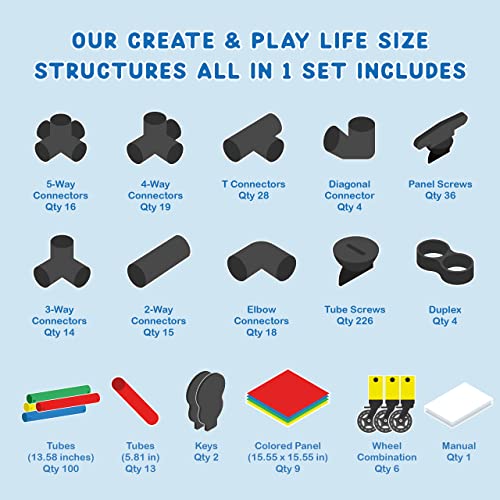 Montessori Play Gym - Indoor & Outdoor Climbing Structures For Kids & Toddlers - Playground Slide Sets For Backyard - All-In-One, 511 Pcs By Funphix #TOP3