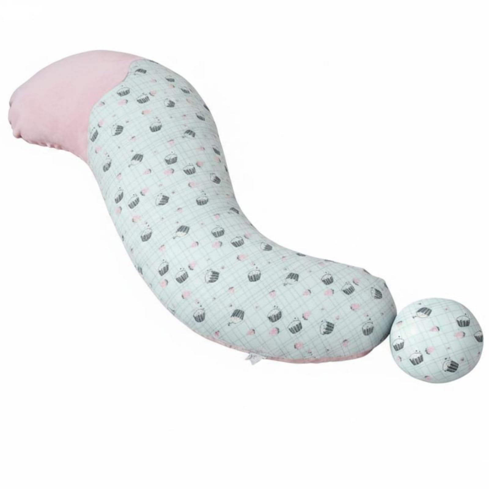 Coussin bébé courbe 110x32 oreiller câlin sommeil tête d'ours tissu