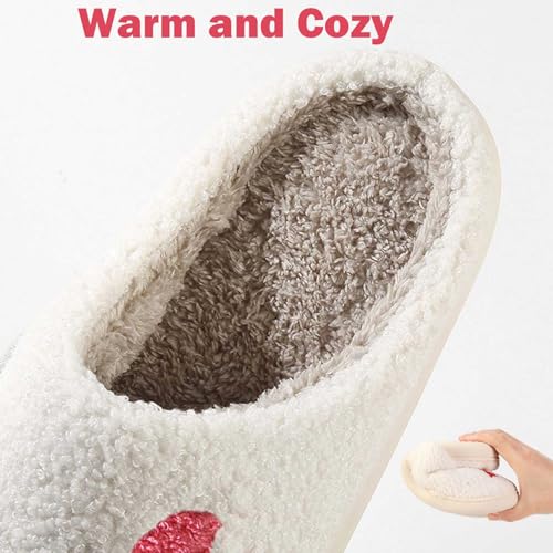 Image of Comfy House Slippers For Women Men, Ladies Fuzzy Bedroom Slippers,indoor Outdoor Memory Foam Shoes