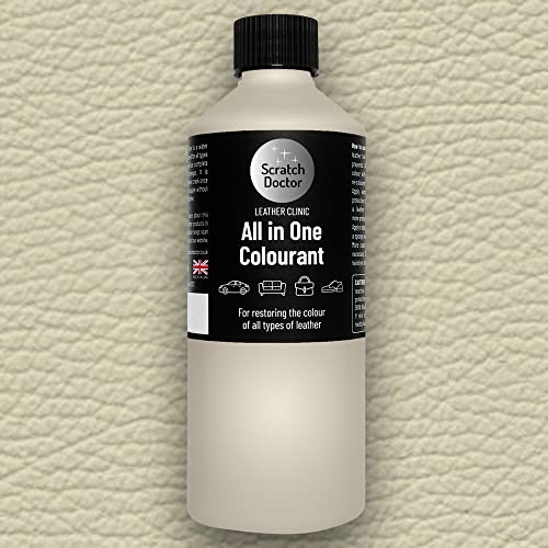 Scratch Doctor All in One Leather Colourant for Jaguar Self Seal Leather Dye Repair Paint for Jaguar Leather Car Seats & Interior (Ivory NED)