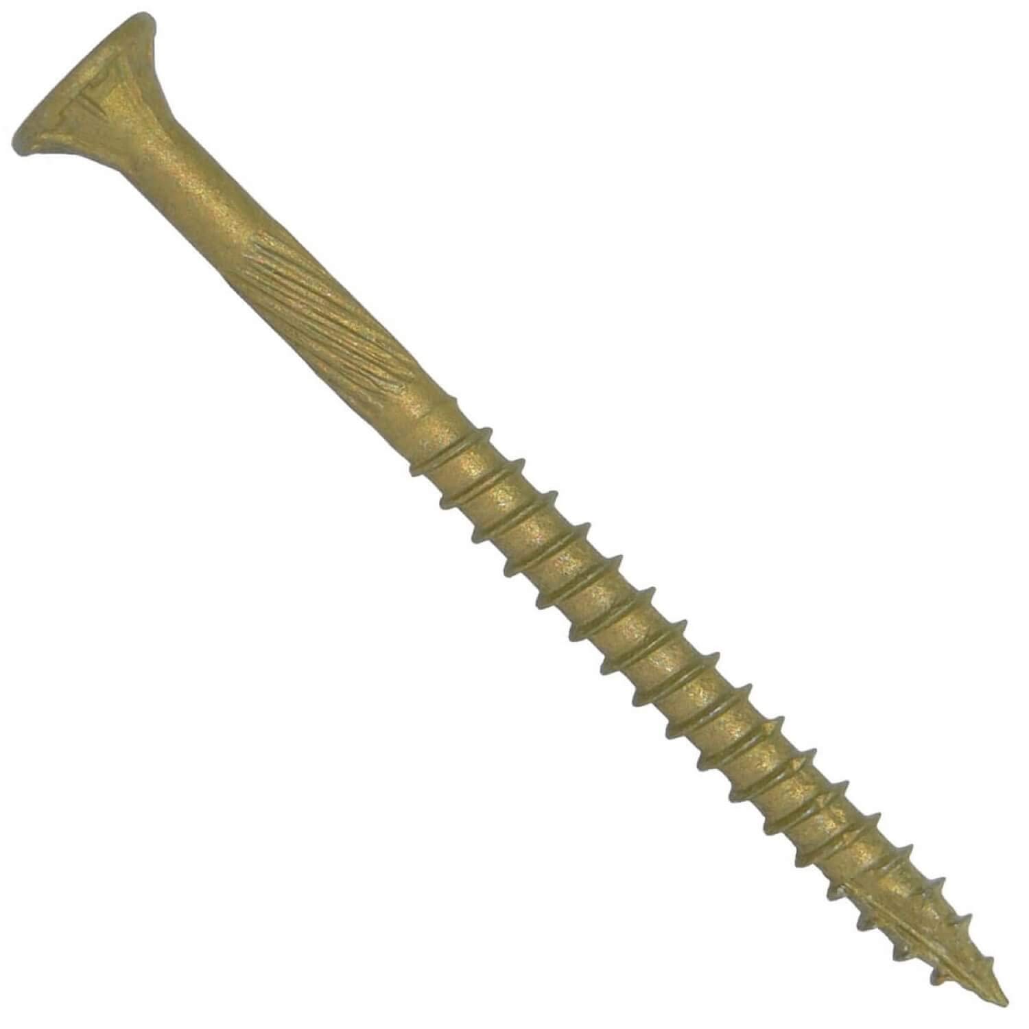 8 x 2 Bronze Coated Exterior Coated - ACQ Compatible Multipurpose Wood Screw -Torx/Star Drive Flat Head 5 POUNDS - 755 Approx. Screw Count