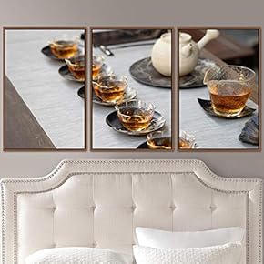 signwin 3 Piece Framed Canvas Wall Art Cup...