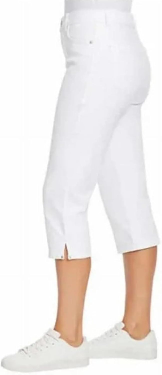 Gloria Vanderbilt Women's Amanda Capri Classic Rise Side Slit Detail - Image 3