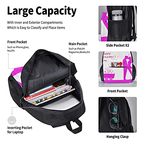 Terug naar School Supplies Liefhebbers Paar Studenten 3 In 1 School Rugzak Set Lichtgewicht Rugzak/Lunch Tas/Potlood… - Afbeelding 7