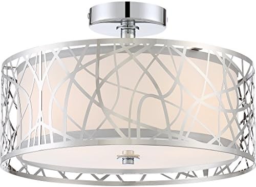Quoizel Abode 3-Light Polished Chrome Semi-Flush Mount Light