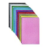 グリッターフェルト、パーティープロジェクト用グリッターシート、クラフト用20x30cmフェルトグリッター、ホリデーグリーティングフェスティバル用20個パックグリッターフェルト生地