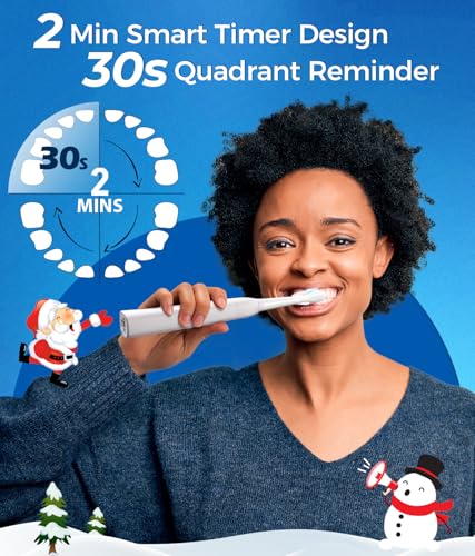 Image of TEETHEORY Electric Toothbrush for Adults with 8 ๐๐ซ๐ฎ๐ฌ๐ก ๐๐๐๐๐ฌ, Sonic Electric Toothbrush with 40000 VPM Deep Clean 5 Modes, Rechargeable Toothbrushes Fast Charge 4 Hours Last 30 Days