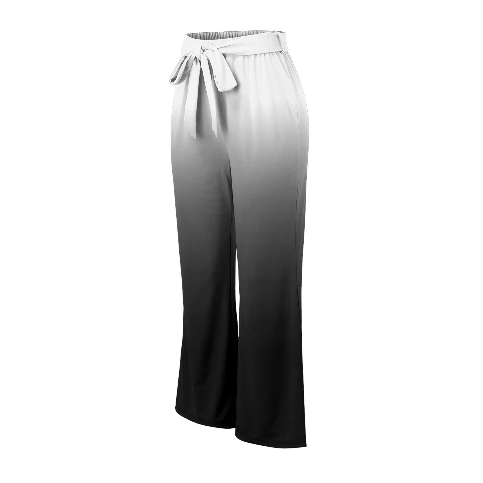 YOLAI Women Gradient Color Wide Leg Pants High Waisted