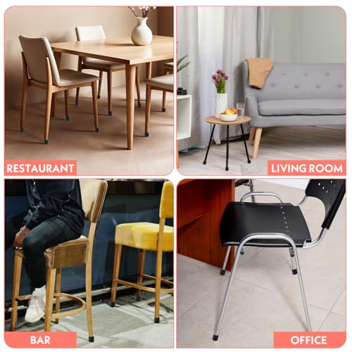 Image of 10 Pcs Rubber Chair Leg Floor Protectors,Round Rubber Chair Leg Caps,Black Chairs Foot Covers for Metal Tubing,Round Desk Chairs Legs,Glide Protection(3 /4 inch /19 mm)