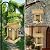 Hugeleaf Wooden Bird Feeders, Pavilion Shaped Hanging Bird Feeder with Removable Roof, Wild Bird Feeder Box Weatherproof for Outside Bird Watching, Squirrel Proof Feeders DIY for Decorations