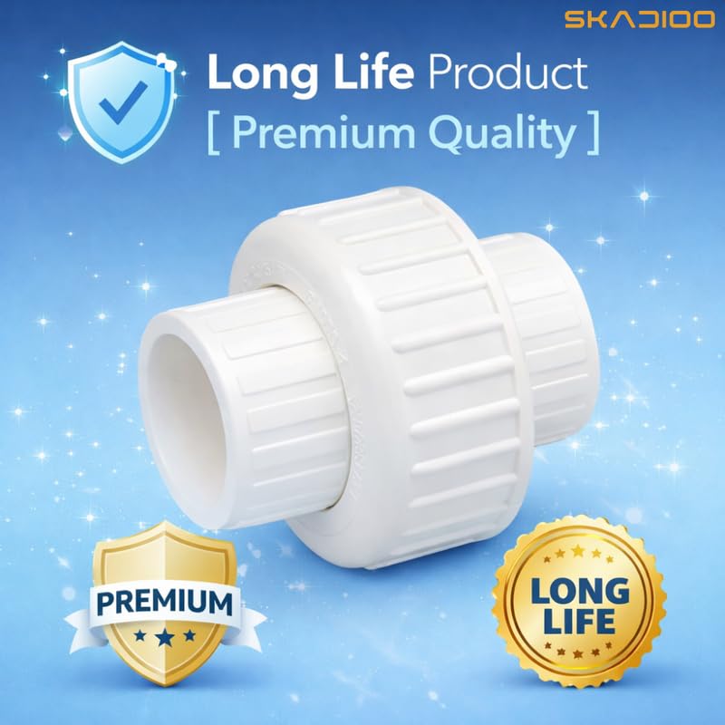 Skadioo hardware fittings, UPVC union 3/4 inch for home/commercial/Indurtial use, 1, white 2