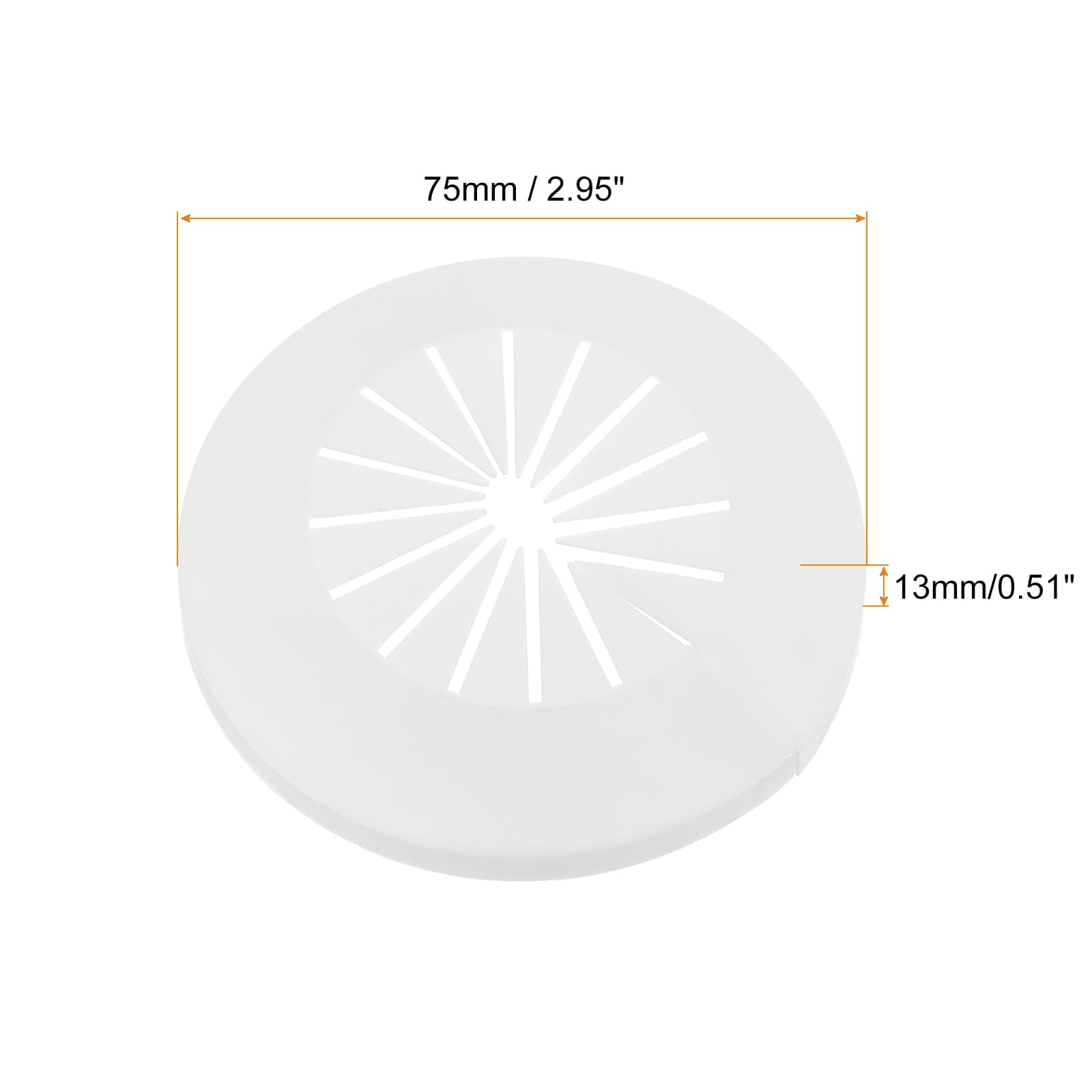 TOP-VIGOR 2pcs 15mm-45mm Pipe Cover Decoration, PP Plastic Escutcheon Pipe Collar for Water Pipe Drain Line - Image 2