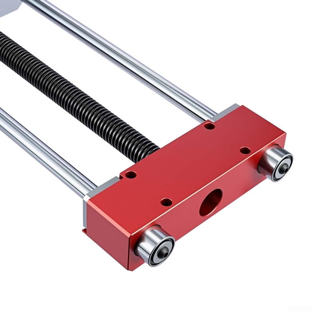 Tornillo de banco de mesa inercial de escritorio para carpintería, tornillo de banco para carpintería y proyectos de taller (rojo)