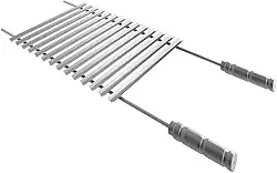 Grelha Para Churrasqueira Parrilla Argentina Aço Inox 34,5cm Plana Profissional