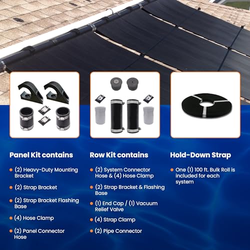 Highest Performing Design - DIY Solar Pool Heater Kit - 15-20 Year Life Expectancy (6-4x10 / 2" I.D. Header)
