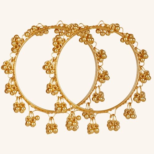 Image of Shining Diva Fashion 4 Pcs Traditional Stylish Ghungroo Kashmiri Bangles Set for Women & Girls