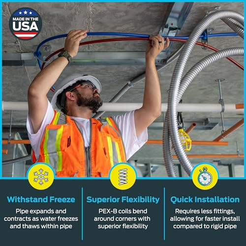 SharkBite 3/4 Inch x 300 Feet Blue PEX-B, Made in the USA, Flexible Water Pipe Tubing for Plumbing, U870B303 by SharkBite - Image 3