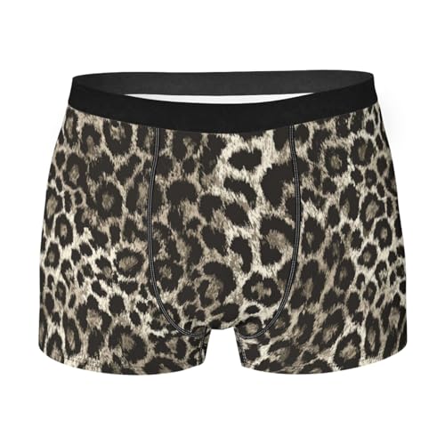 Men's Underwear Leopard Cheetah Print Boxer Briefs Breathable Comfortable