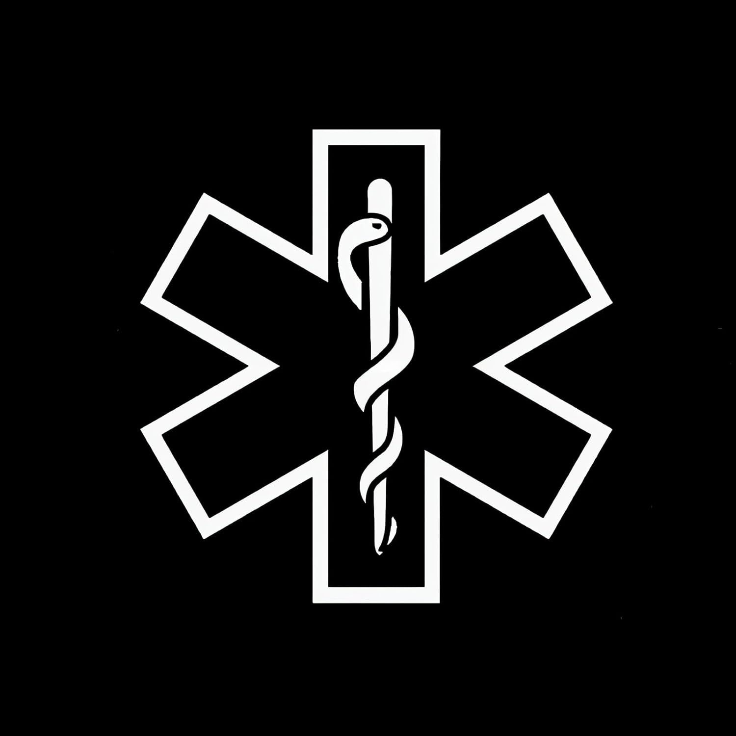 EMT Star of Life Sticker Emergency Medical Decal Window Bumper Decal Sticker Suitable for Cars, Trucks 5inch 2PCs - Image 3